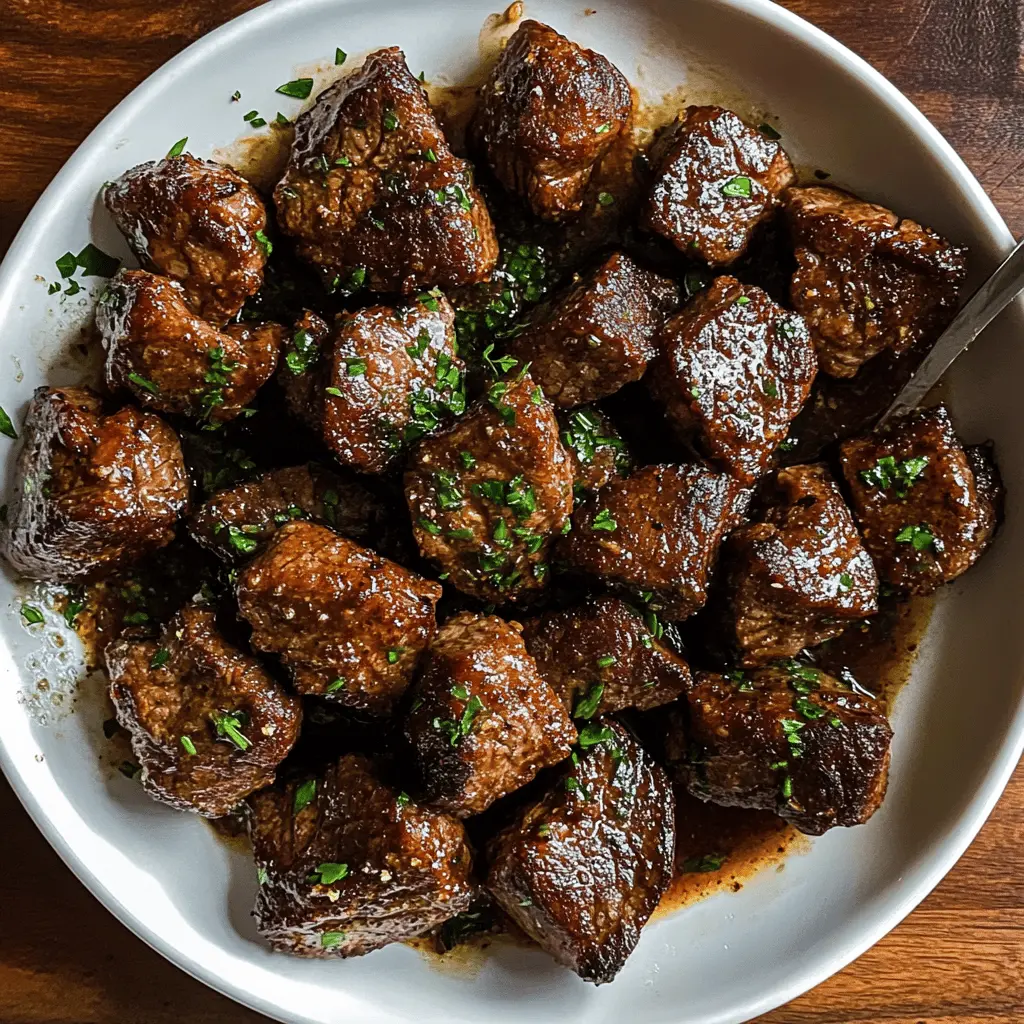 These Cajun Garlic Butter Steak Bites are packed with bold flavors and juicy tenderness! Quick to whip up, they're perfect for a weeknight meal or game day snack. Each bite is seasoned with Cajun spices and smothered in a rich garlic butter sauce that everyone will love. Save this recipe to treat your tastebuds to a delicious dinner tonight!
