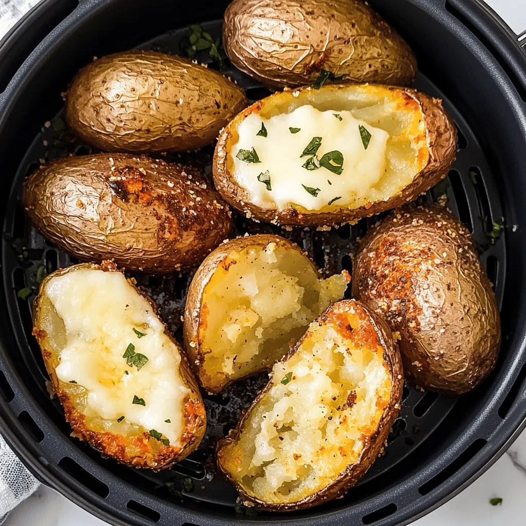 Get ready to enjoy perfectly crispy air fryer baked potatoes with a fluffy inside! This easy recipe transforms simple potatoes into a delicious side dish or main meal. With just a few spices, you can enhance their natural flavor—ideal for family dinners or BBQs. Save this recipe for your next gathering and impress your guests with these tasty potatoes!
