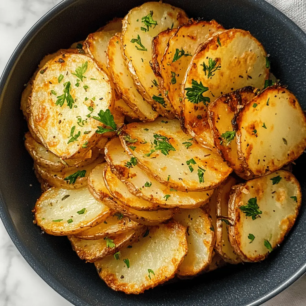 Enjoy crispy sliced potatoes made effortlessly in your air fryer! With just a sprinkle of seasoning, these crunchy delights are perfect as a snack or side dish. Enjoy their golden-brown goodness paired with your favorite dip or sauce. Save this recipe for your next gathering or cozy night in!