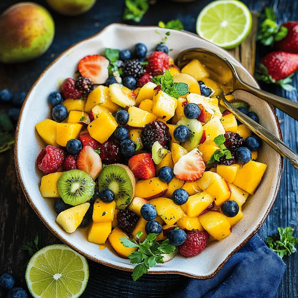 Brighten your day with this refreshing Fruit Salad featuring a delicious Honey Lime Dressing! Packed with a colorful mix of seasonal fruits, this recipe is perfect for breakfast, a snack or dessert. The sweet and tangy dressing enhances the natural flavors, making it a delightful addition to any occasion. Save this pin to enjoy a burst of freshness whenever you want!