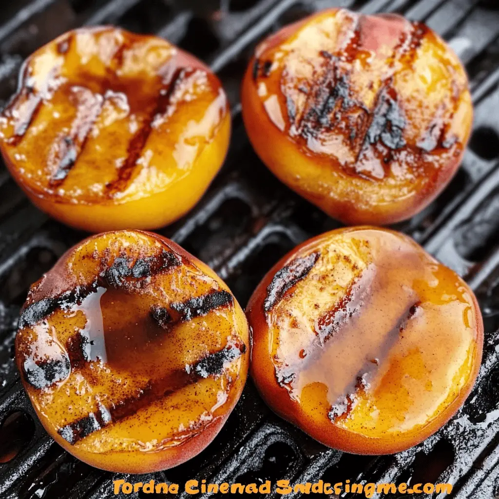 Sweet, caramelized grilled peaches drizzled with a warm cinnamon honey sauce make the perfect summer treat! This easy recipe highlights juicy peaches and is ideal for outdoor gatherings or a cozy night in. Save this delicious dessert idea to impress your guests or treat yourself anytime. Enjoy the delightful combination of flavors!