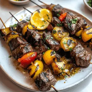 Fire up the grill for these flavorful grilled steak kabobs! Marinated in a zesty blend of spices and packed with colorful veggies, each bite is a burst of taste. Perfect for summer barbecues, family dinners, or a fun gathering with friends. Save this recipe to impress your guests at your next cookout!