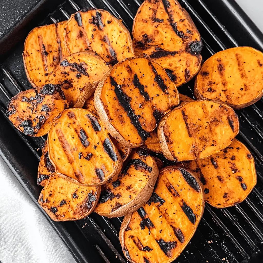 Fire up your grill for these perfectly charred Grilled Sweet Potatoes! With a sweet and smoky flavor, they make a fantastic side dish for any barbecue or picnic. Featuring just the right amount of seasoning, they're not only easy to make but also packed with nutrients. Save this recipe for your next outdoor gathering!