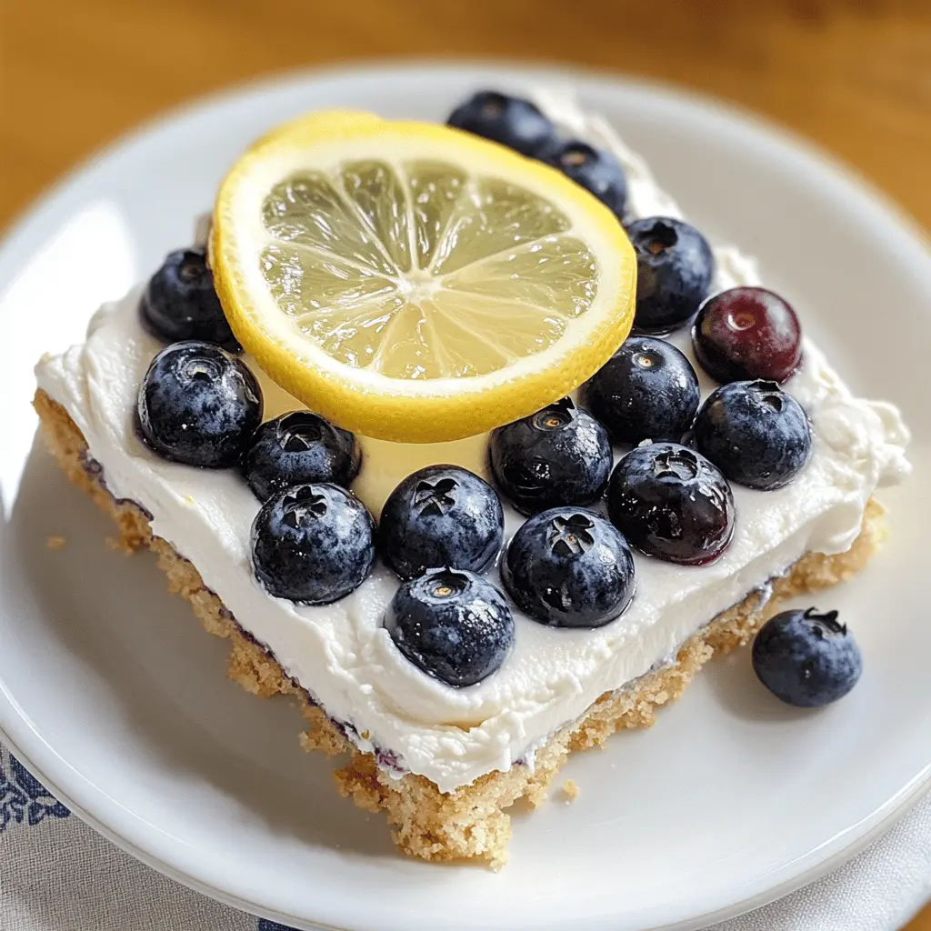 This Lemon Blueberry Delight is a refreshing and zesty dessert that combines the bright flavors of lemon with juicy blueberries. Perfect for summer gatherings or a sweet evening treat, it's light yet satisfying. Save this recipe for an easy crowd-pleaser that's sure to impress friends and family at your next get-together!