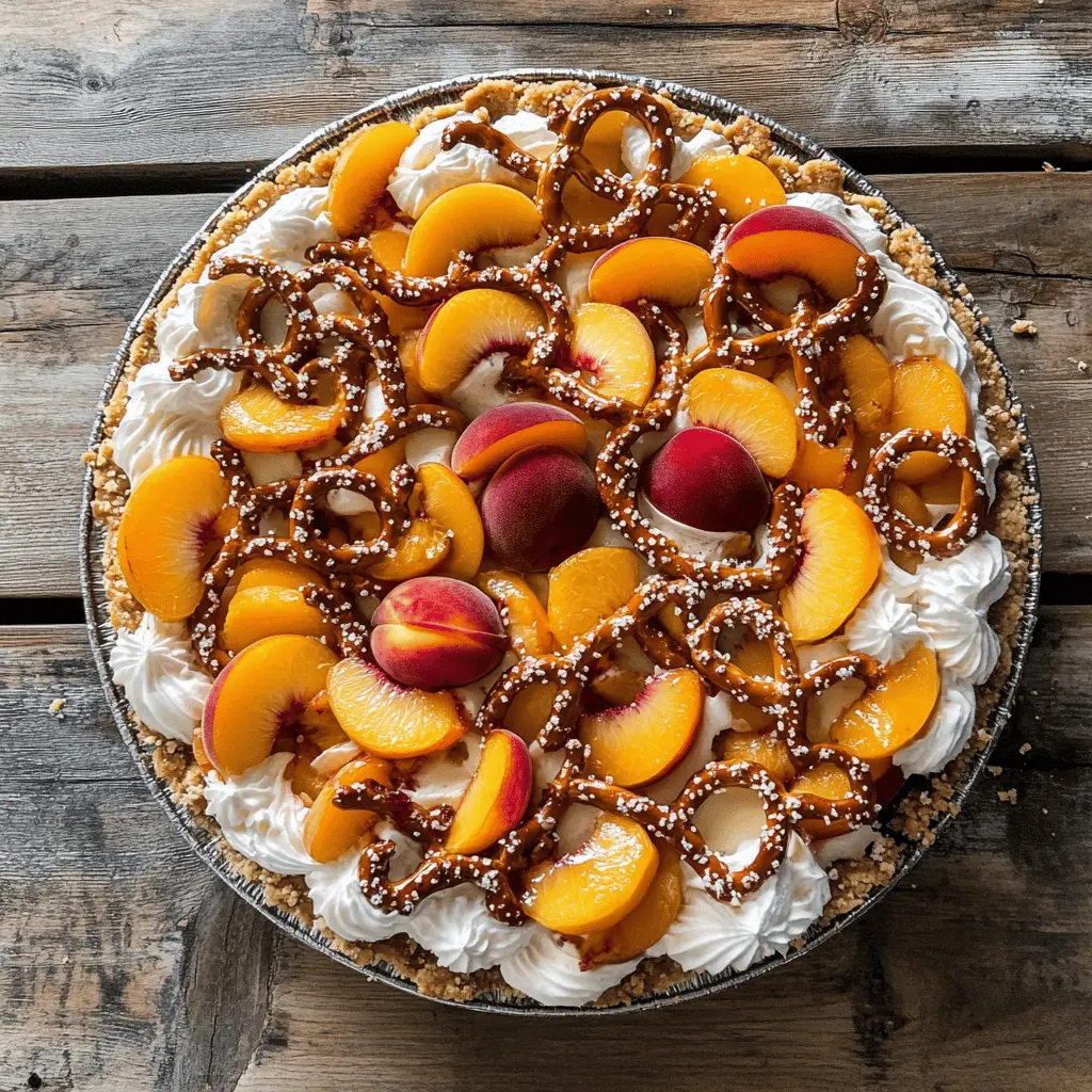 This Peaches and Cream Pretzel Pie is a delightful summer dessert that combines the crunch of pretzels with creamy peach filling. The sweet and salty combo makes it irresistible! Perfect for barbecues, picnics, or any occasion, this pie will be the star of your dessert table. Save this recipe for a refreshing treat your friends and family will love!