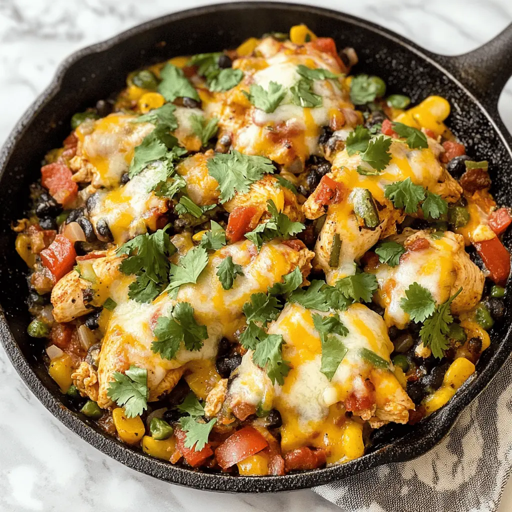 This Santa Fe Chicken Skillet is a quick and tasty meal full of vibrant flavors! Packed with tender chicken, bell peppers, black beans, and zesty spices, it's a one-pan wonder that's easy to whip up. Perfect for busy weeknights or a cozy weekend dinner—save this recipe for a delicious and colorful dish your family will love!