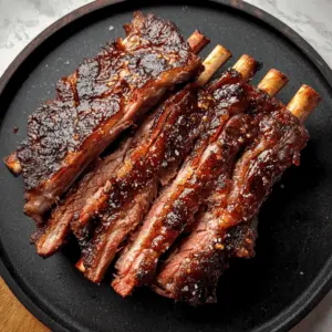 Treat yourself to an unforgettable meal with these smoked beef back ribs! Perfectly seasoned and slow-cooked, they offer a melt-in-your-mouth texture and rich flavor that will have everyone coming back for more. Ideal for family gatherings or BBQ parties, make sure to save this recipe to impress your guests at your next cookout!