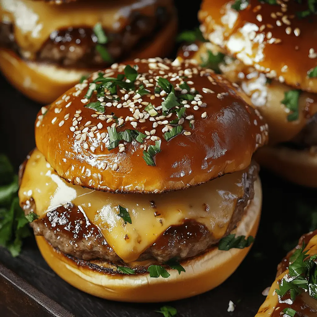 Looking for a unique twist on burger night? These Teriyaki Parmesan Burgers topped with American cheese bring together sweet and savory flavors that everyone will love. Juicy beef patties meld perfectly with a luscious teriyaki glaze and a sprinkle of Parmesan. Save this recipe for your next cookout or family dinner!