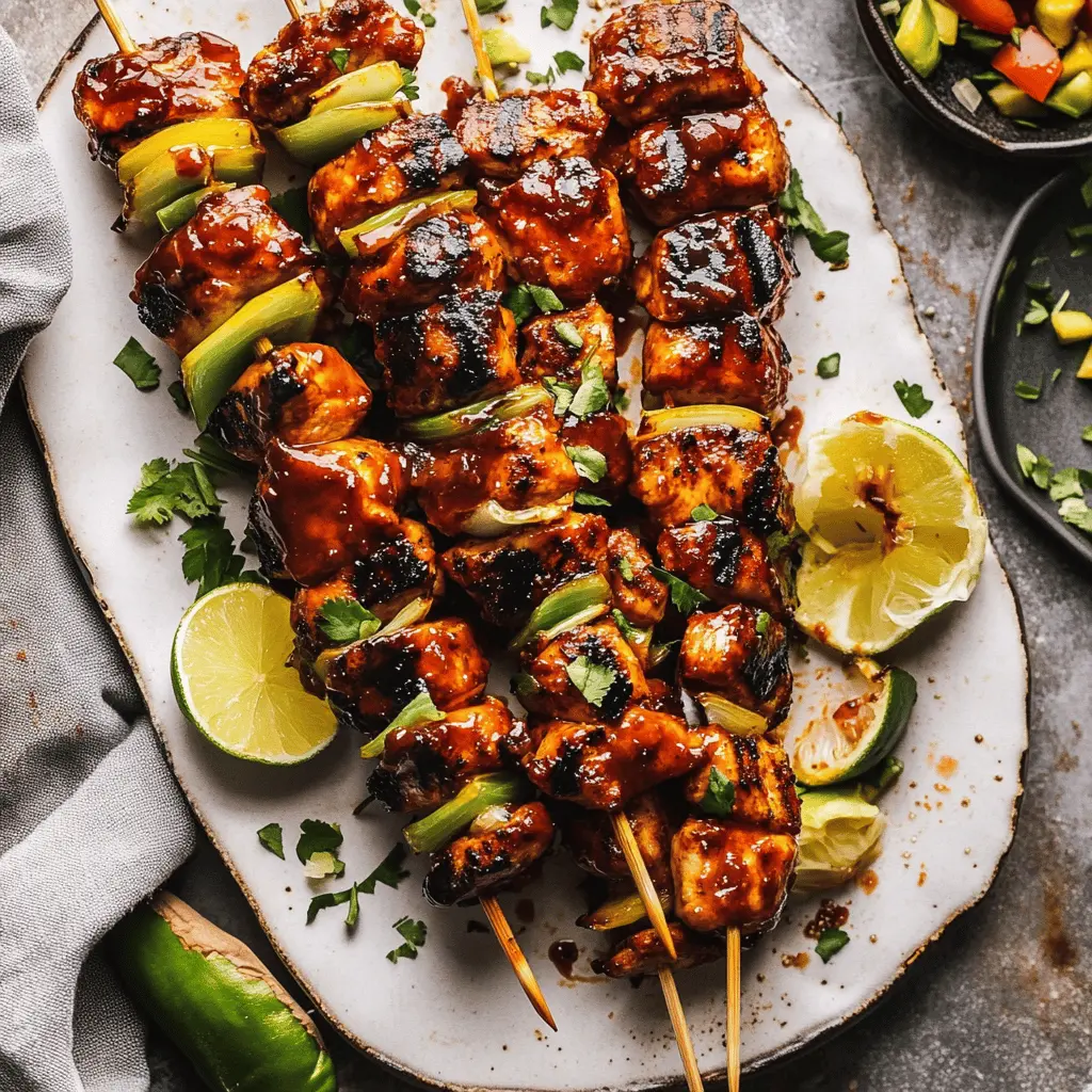 Get ready for a delicious summer treat! These BBQ Chicken Skewers are juicy, tender, and packed with flavor. Made with marinated chicken pieces, fresh veggies, and a tangy barbecue sauce, they are perfect for grilling and outdoor gatherings. Save this recipe for your next cookout or family dinner!