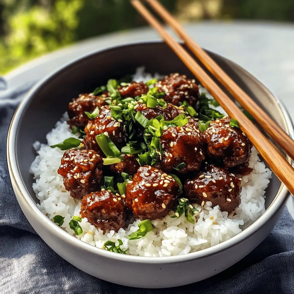 Quick and Easy 30-Minute Mongolian Beef Meatballs