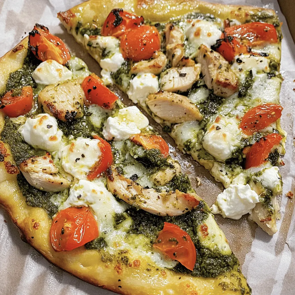 Easy Grilled Pesto Chicken Pizza with Cheese