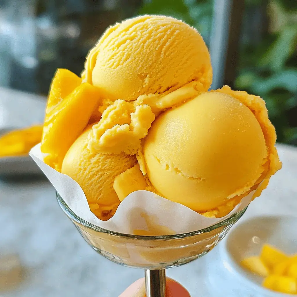 Easy Homemade Mango Gelato Recipe