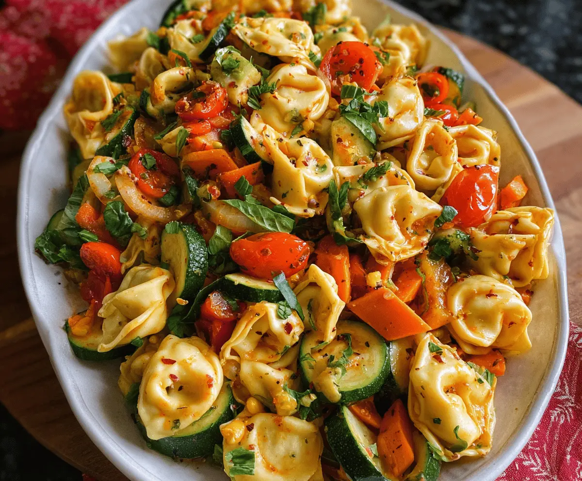 Easy Tortellini With Sautéed Veggies Recipe