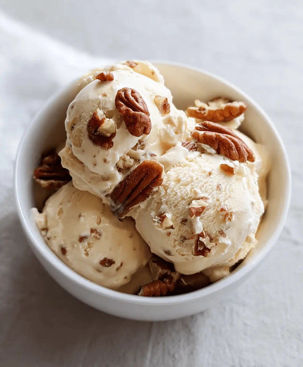 Easy Homemade Butter Pecan Ice Cream Recipe