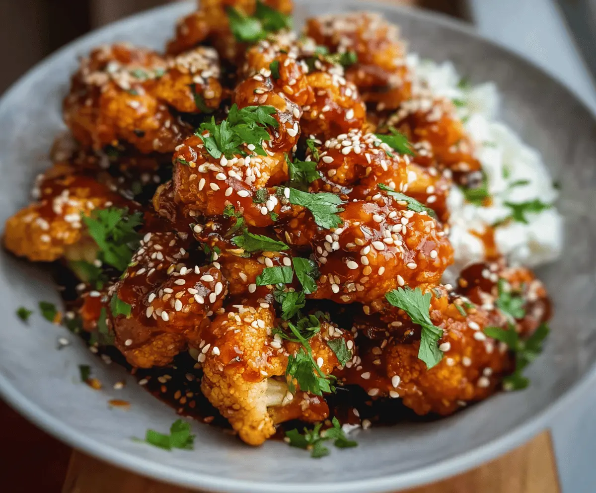 Easy Sticky Sesame Cauliflower Recipe