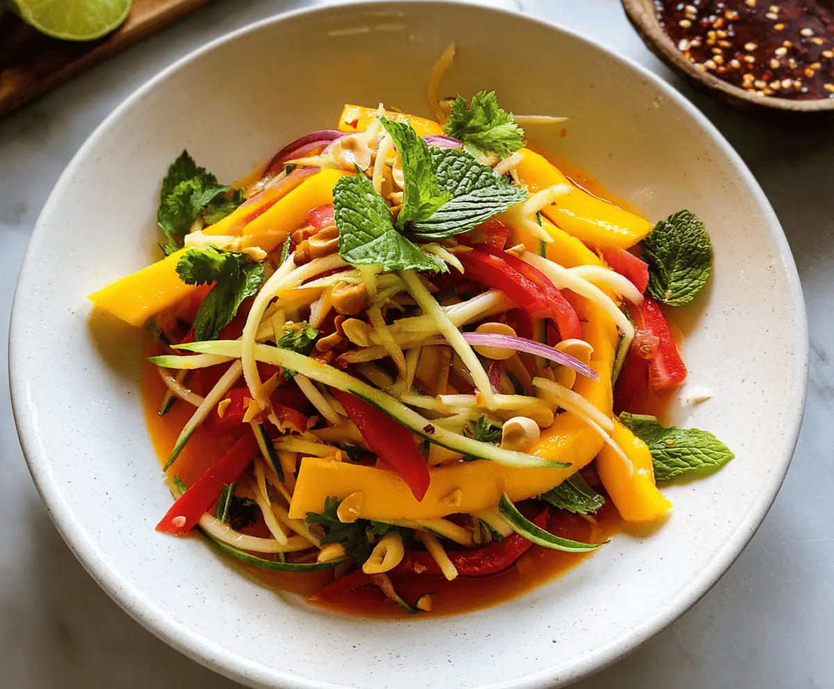 Easy Sweet and Spicy Thai Mango Salad Recipe