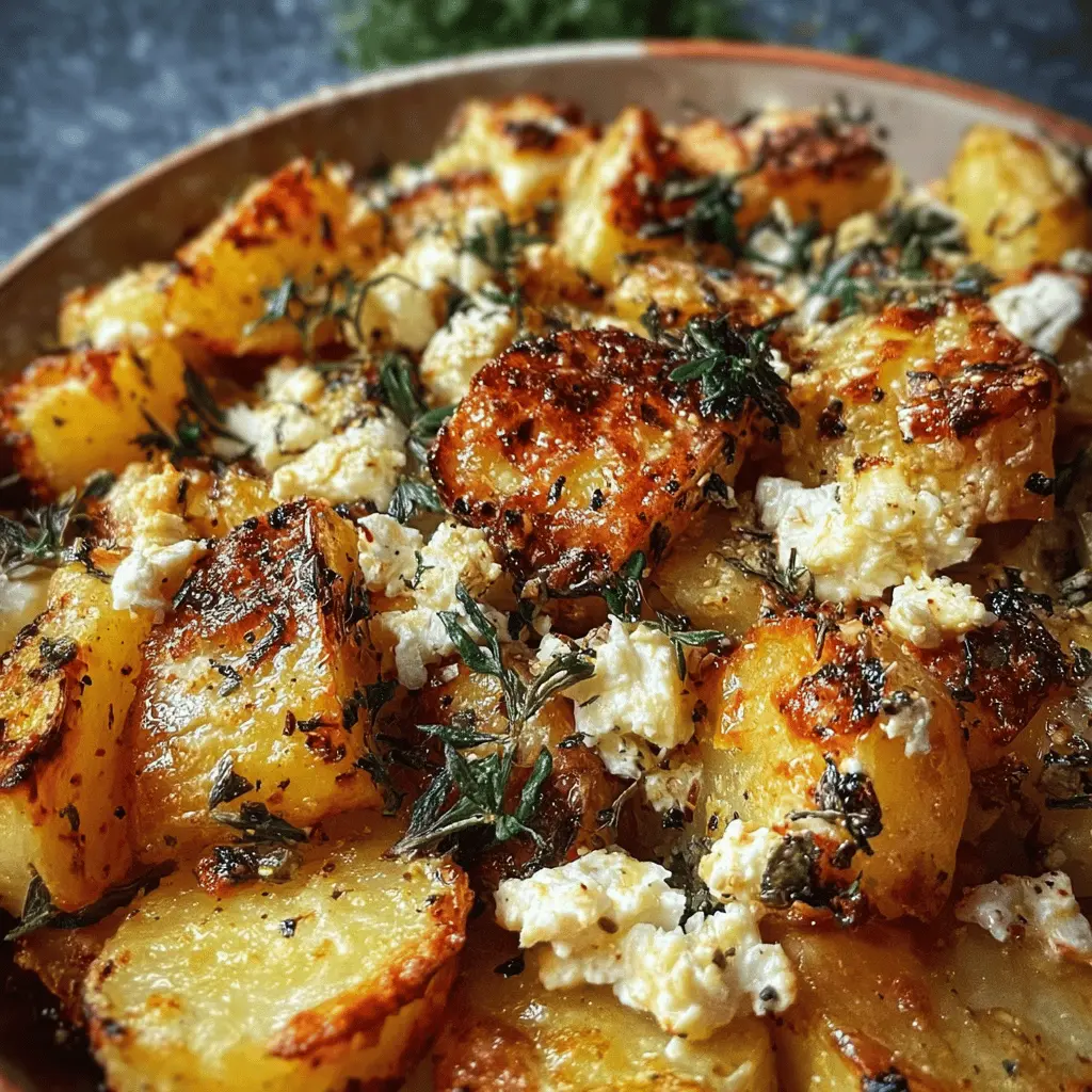 Easy Cheesy Baked Feta Potatoes Recipe