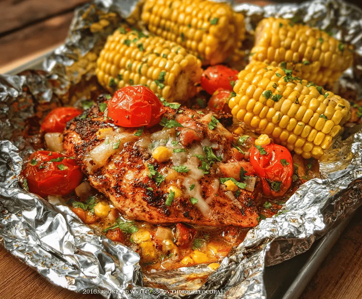 Easy Santa Fe Chicken Foil Packets for Dinner