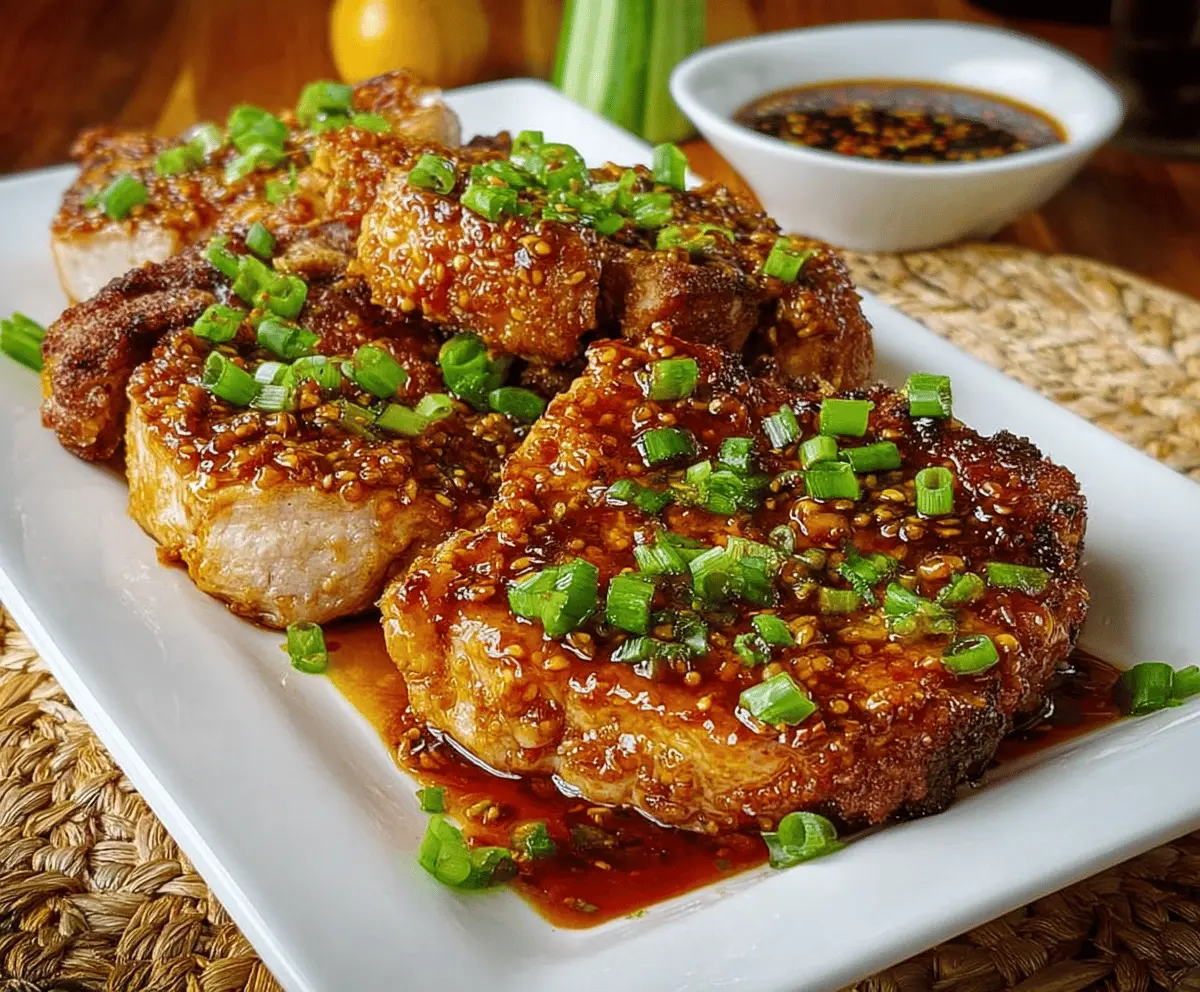 Easy Double Crunch Honey Garlic Pork Chops