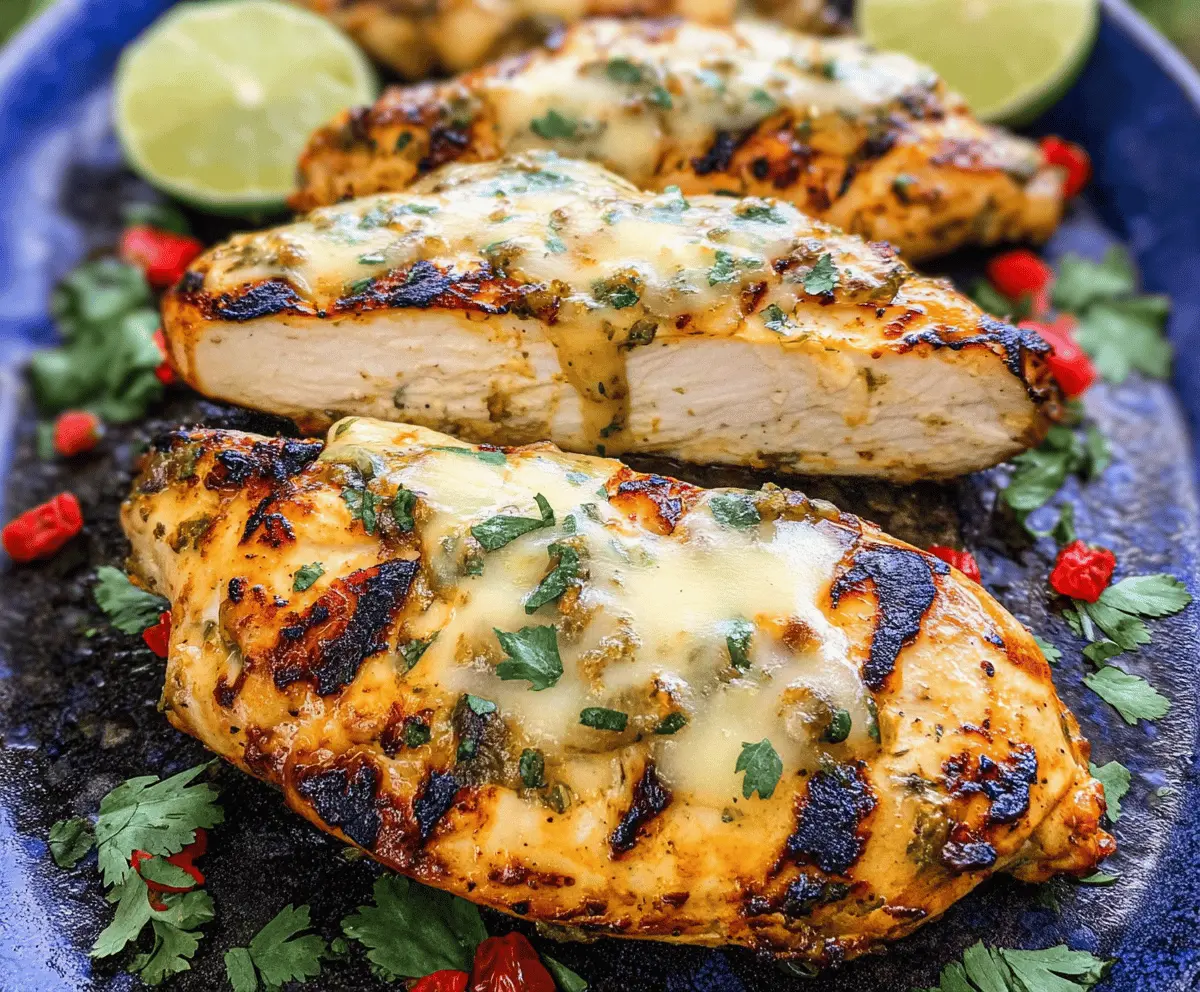 Easy Grilled Salsa Verde Chicken with Pepper Jack