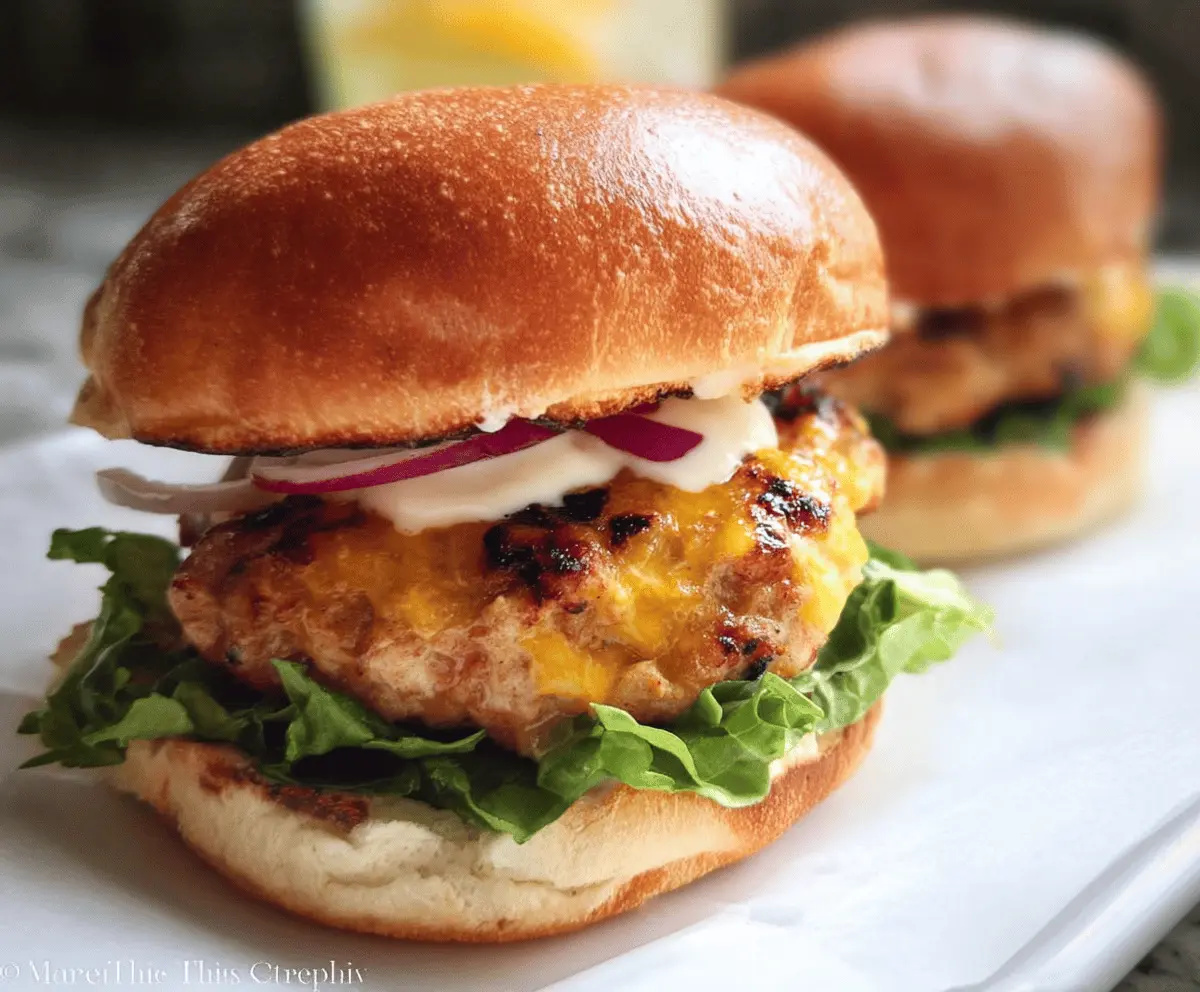 Easy Cheddar Ranch Chicken Burgers Recipe