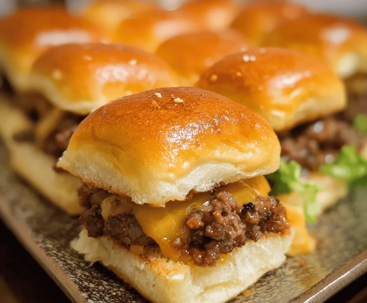 Easy Cheeseburger Sliders Recipe for Game Day