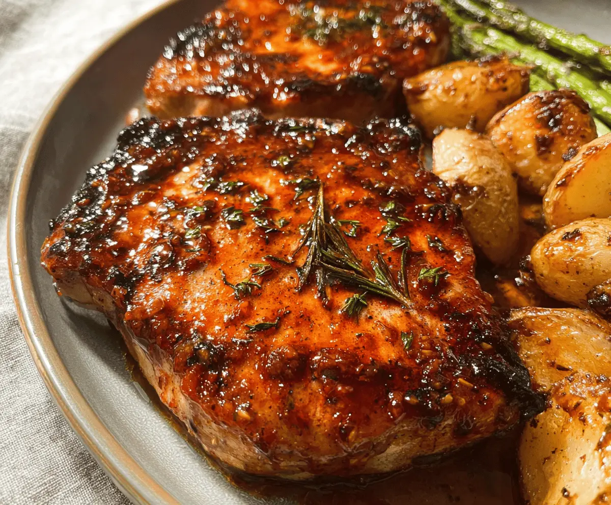 Easy Honey Garlic Baked Pork Chops Recipe