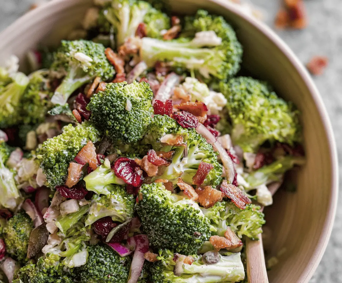 Easy Creamy Broccoli Salad Recipe