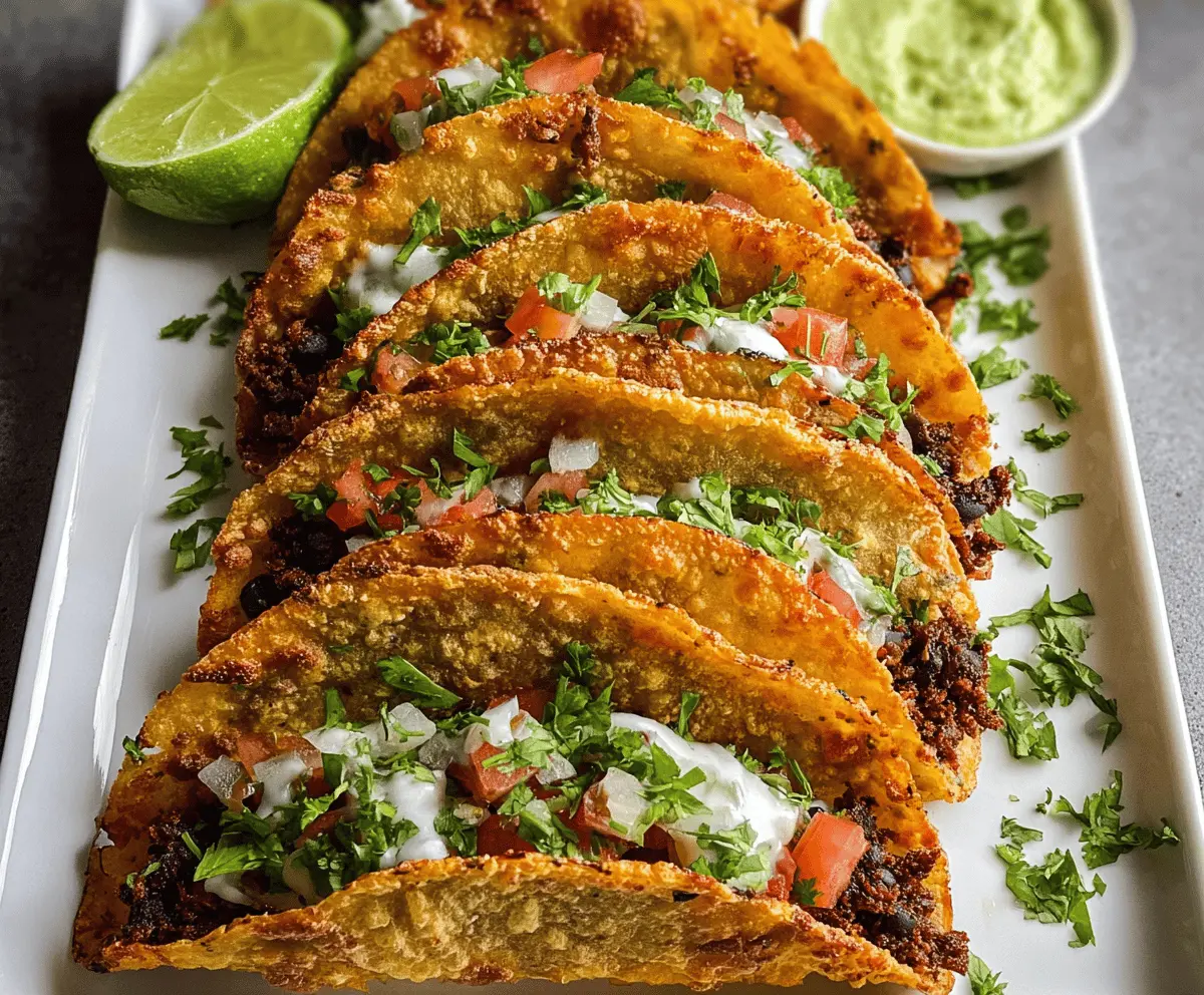 Easy Crispy Black Bean Tacos Recipe