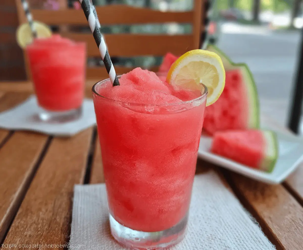 Easy Lemonade Watermelon Slushie Recipe