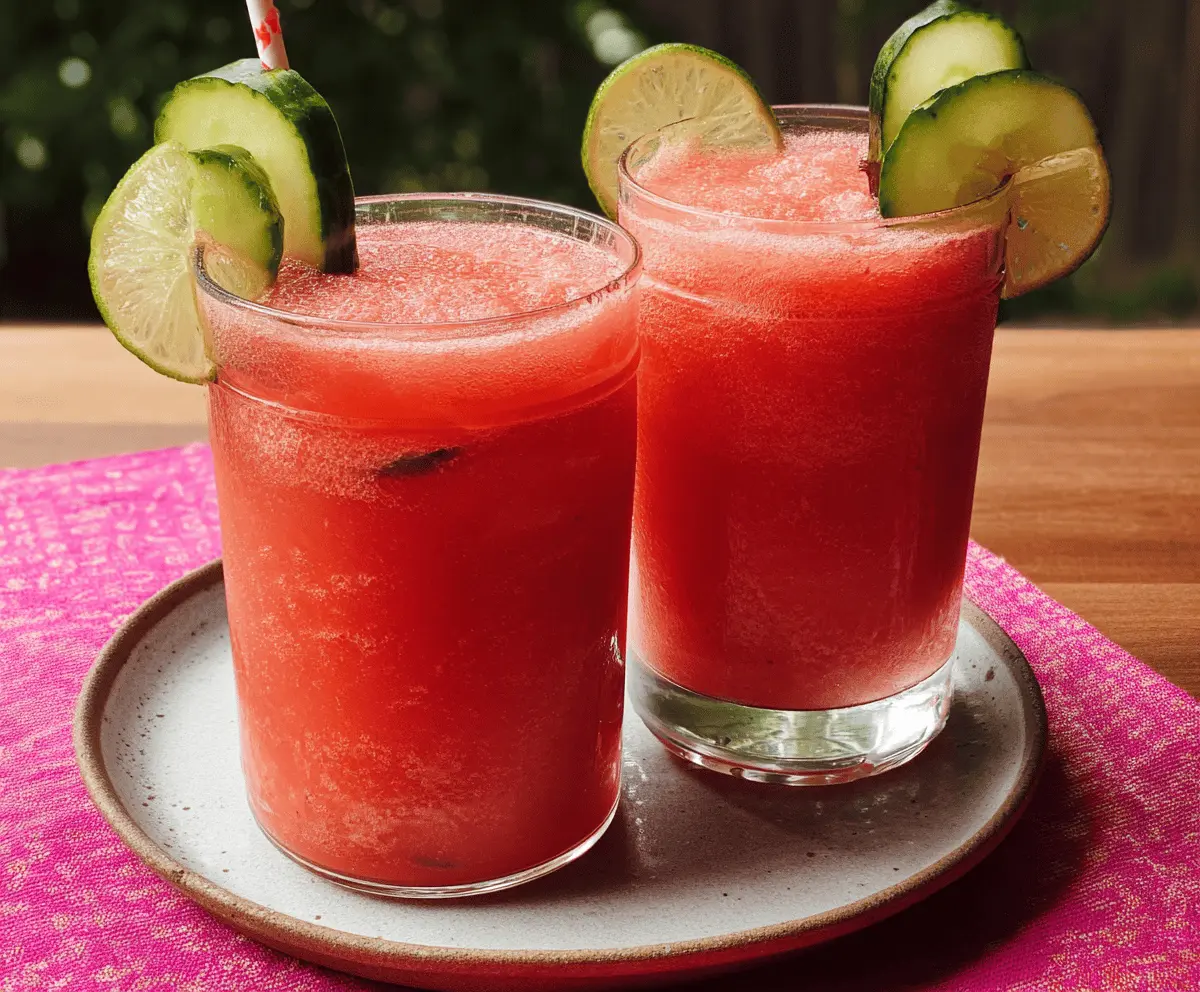 Refreshing Watermelon Cucumber Slushies Recipe