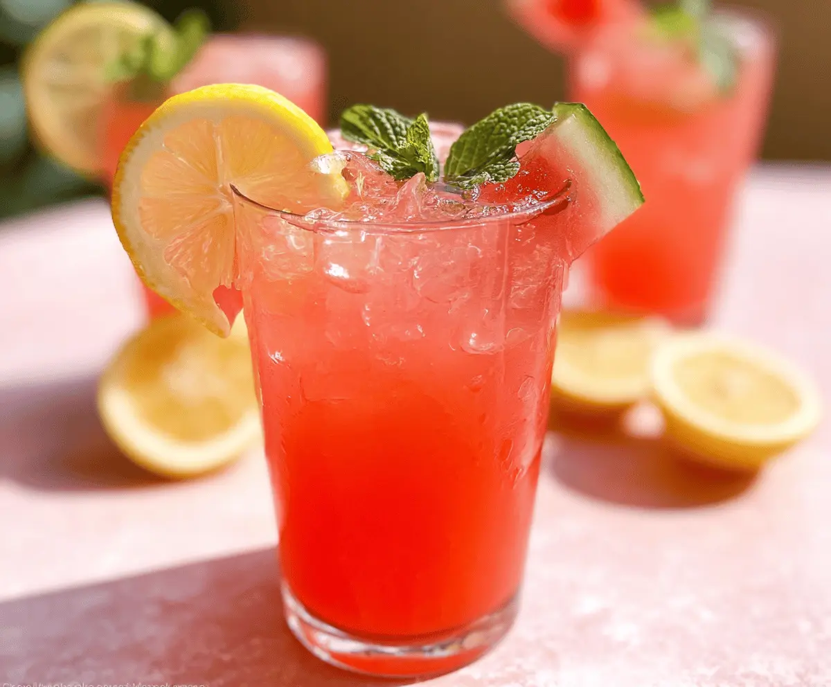Easy Copycat Chick-fil-A Watermelon Mint Lemonade Recipe