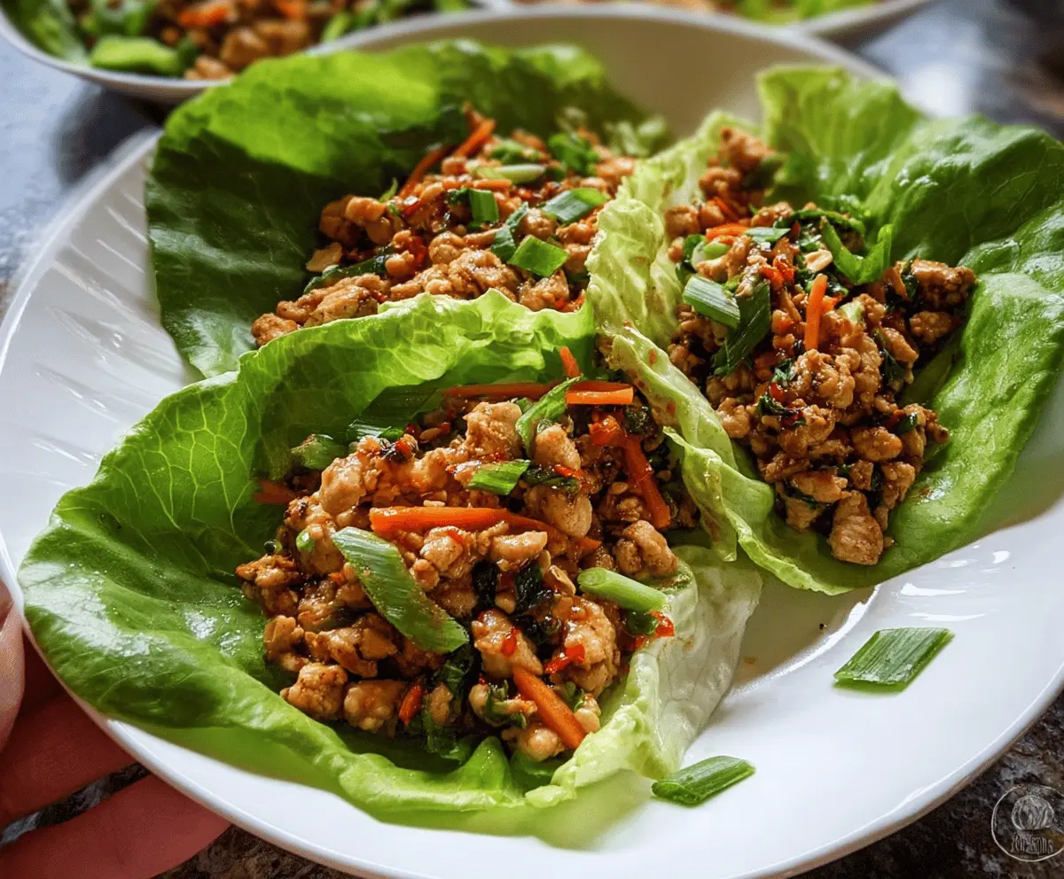 Easy Thai Chicken Lettuce Wraps Recipe