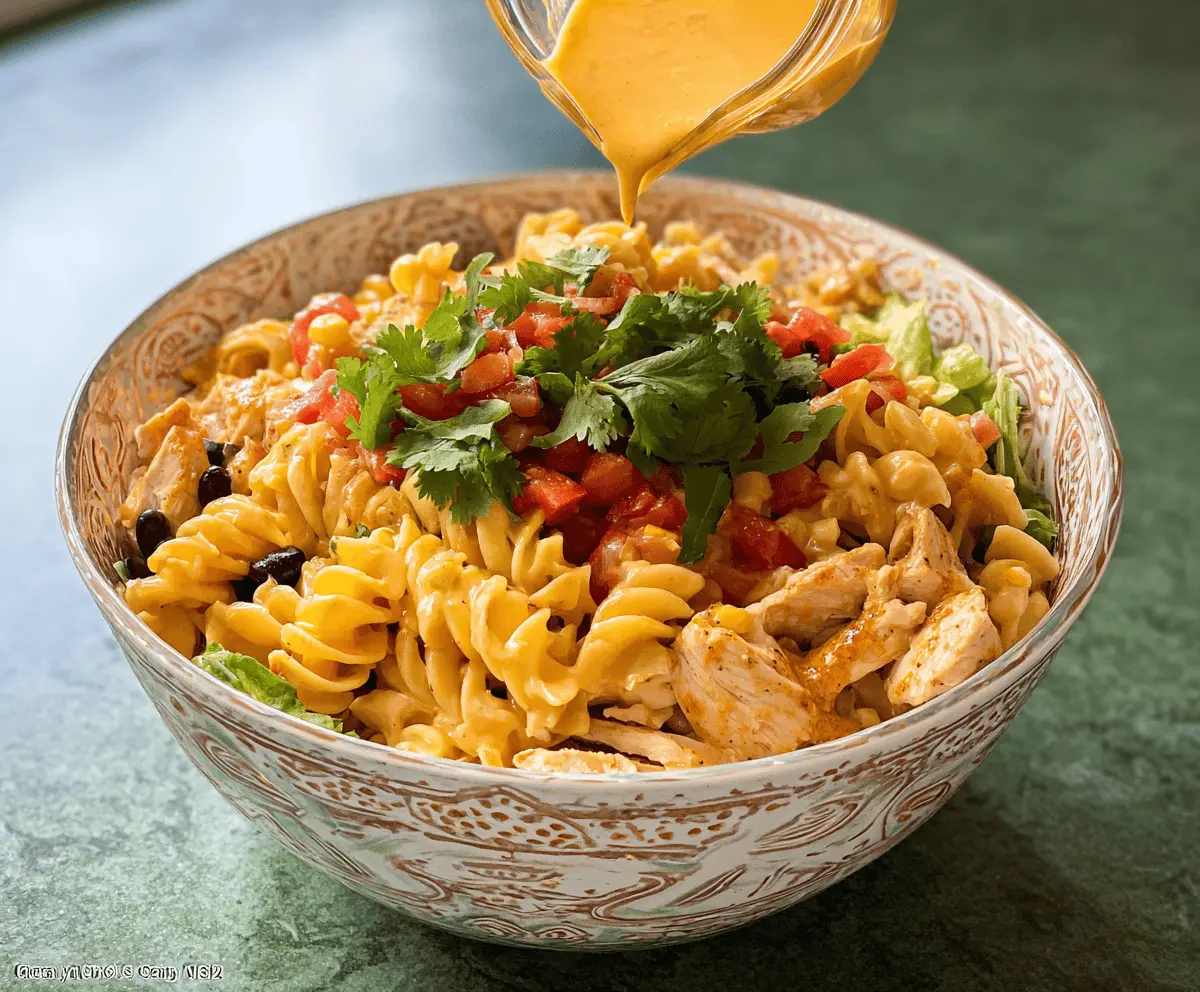 Easy Zesty Chicken Enchilada Pasta Salad Recipe