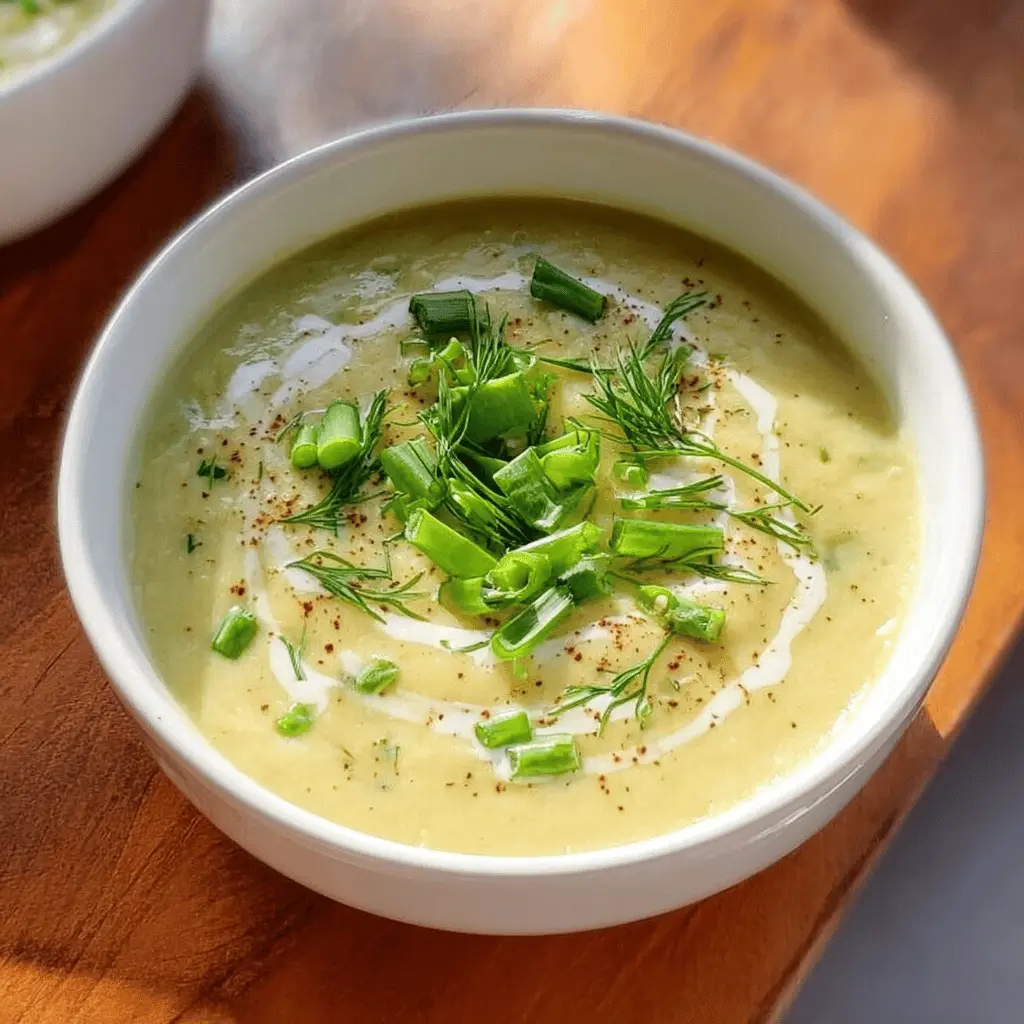 Easy Creamy Potato Garlic Scape Soup