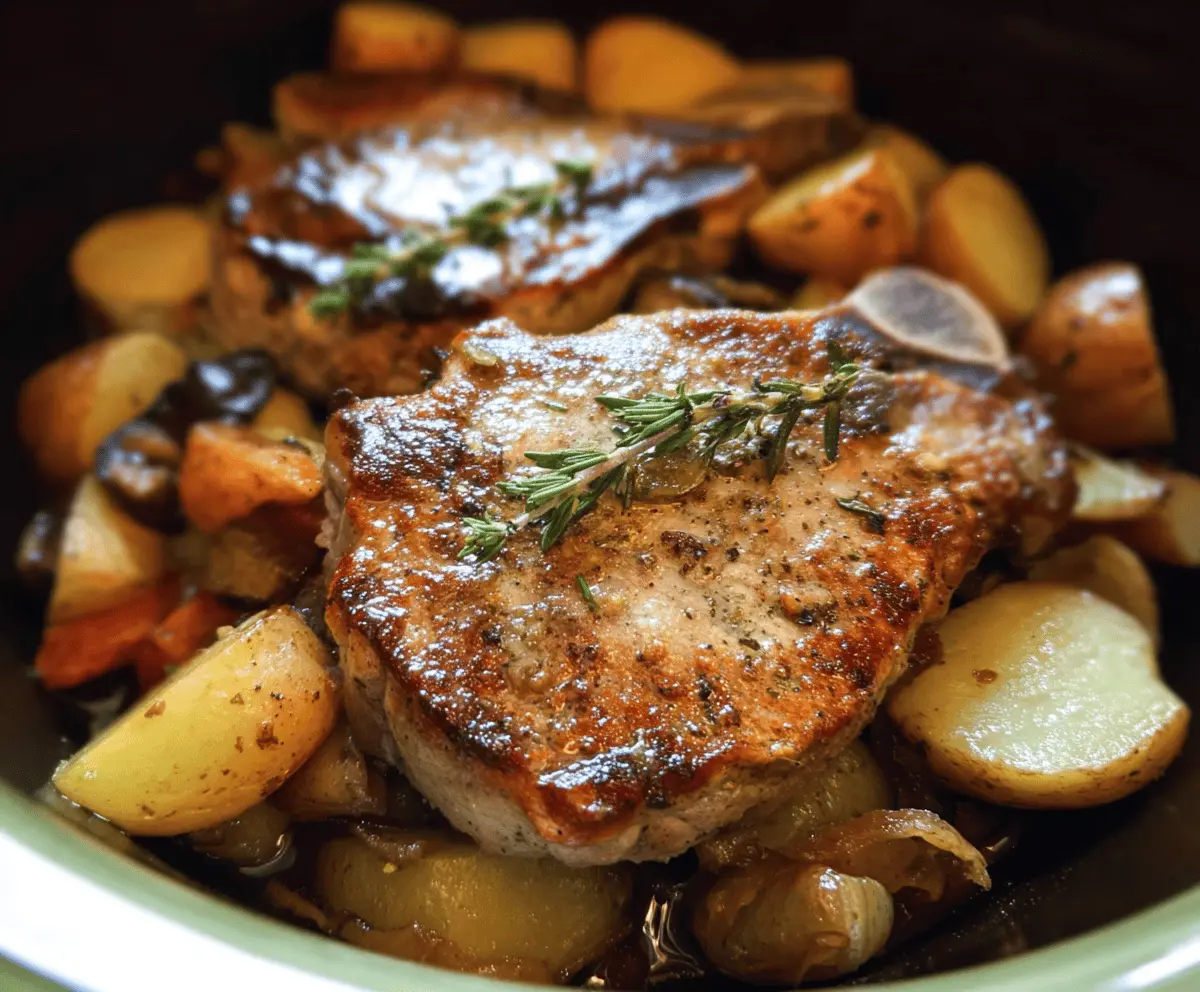 Easy Crock Pot Pork Chops and Potatoes Recipe