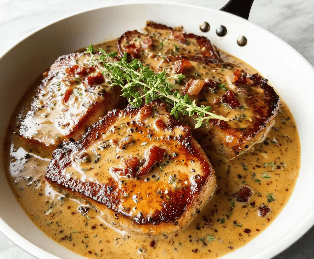 Creamy Bacon Pork Chops in 30 Minutes