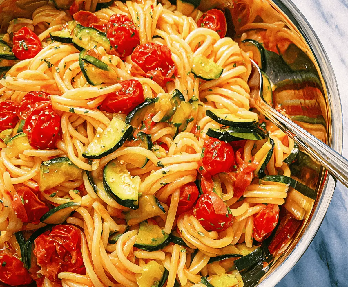 Easy Tomato Zucchini Pasta Recipe