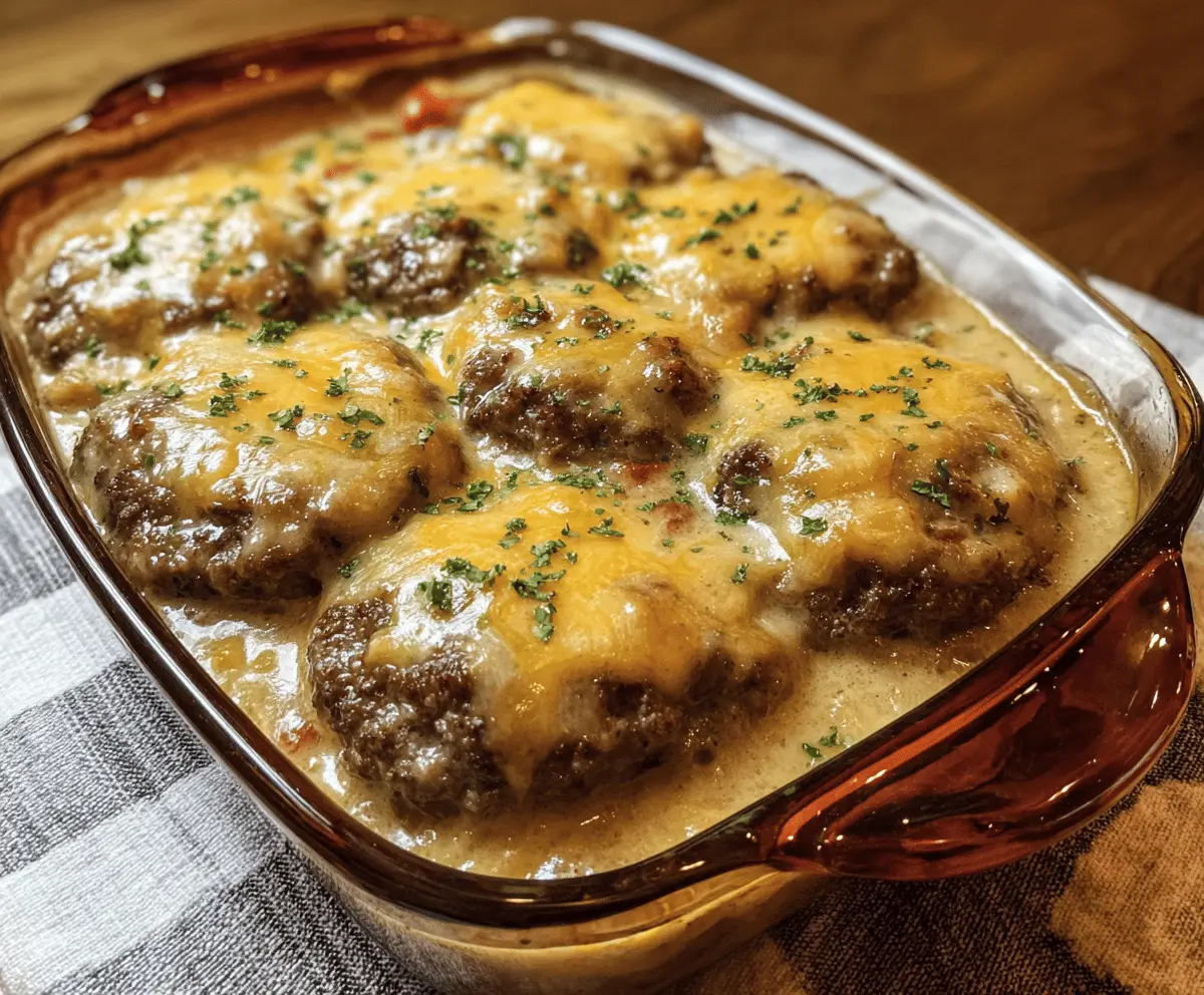Easy Amish Hamburger Steak Bake Recipe