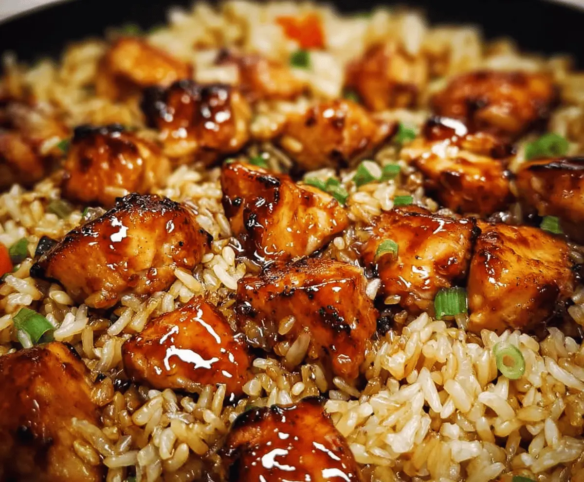 One-Pan Honey BBQ Chicken and Rice