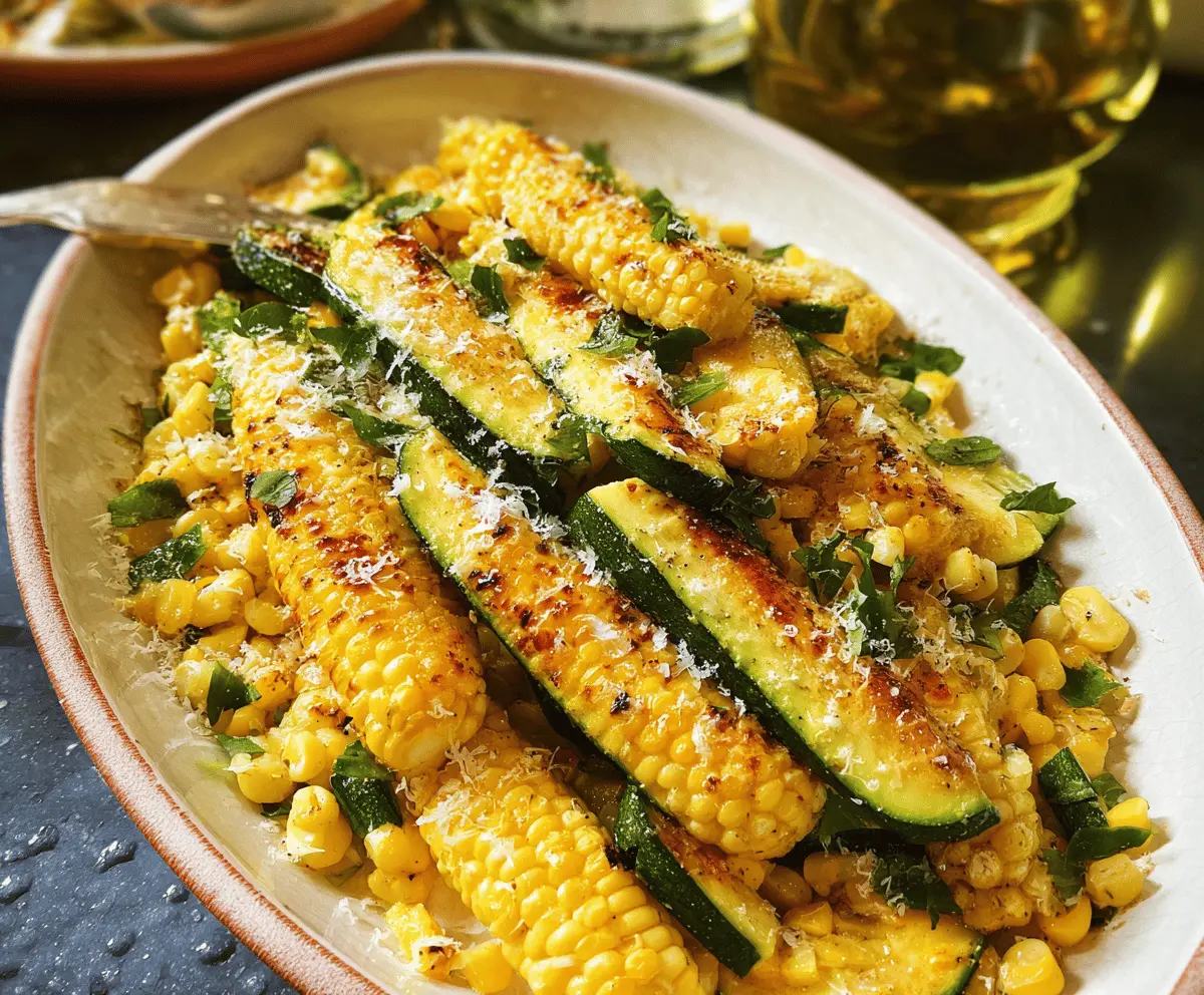 Cheesy Parmesan Zucchini and Corn Bake