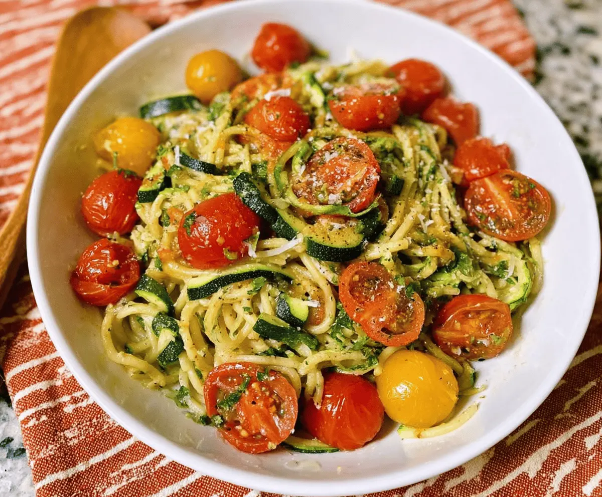 Easy Tomato Zucchini Pasta Recipe