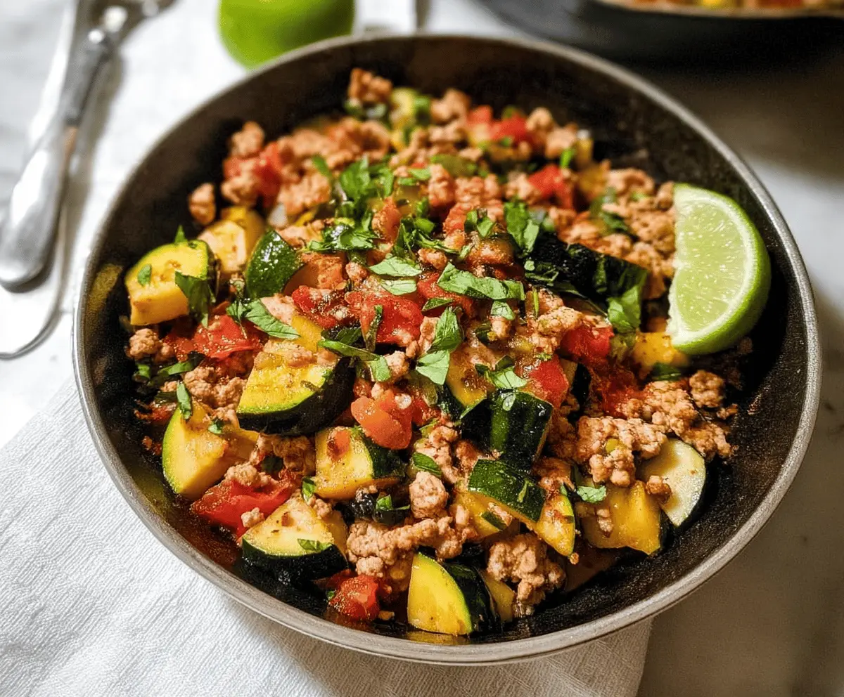 Easy Ground Turkey and Zucchini Skillet Recipe