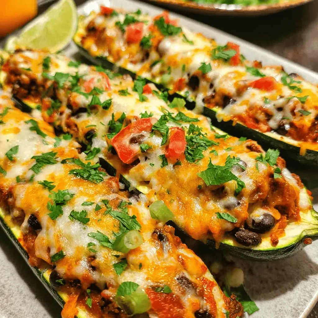 Healthy Mexican Zucchini Boats with Cheese