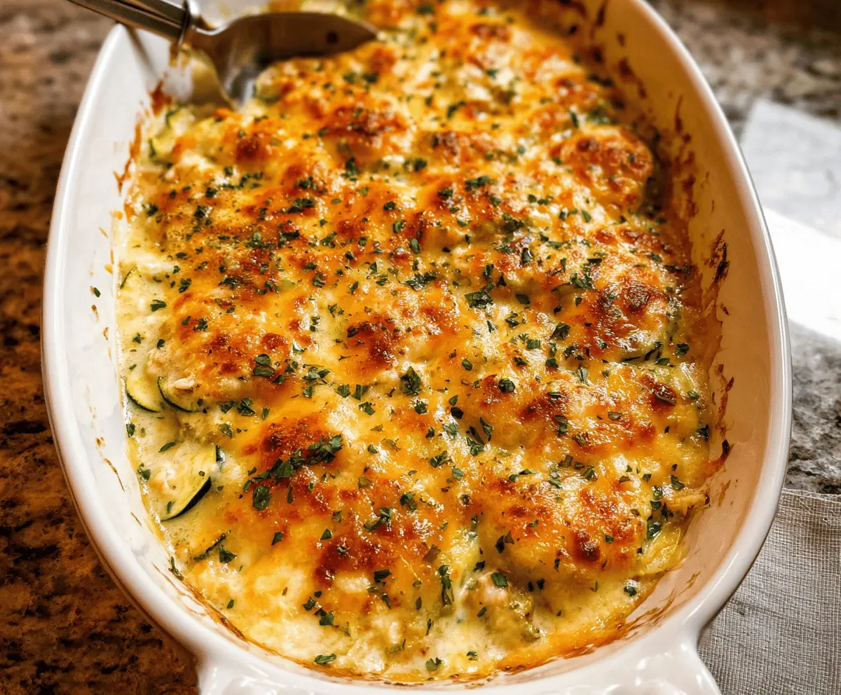 Easy Cheesy Chicken Zucchini Casserole