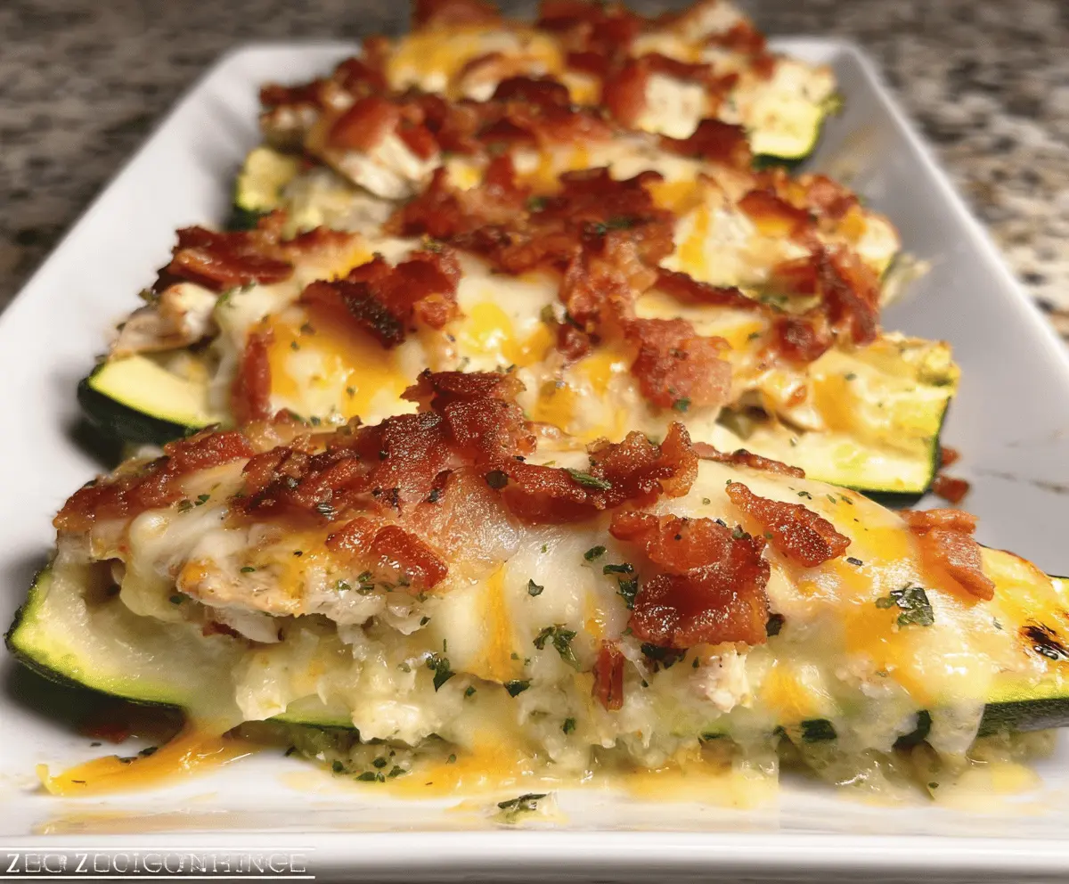 Easy Chicken Bacon Ranch Zucchini Bake