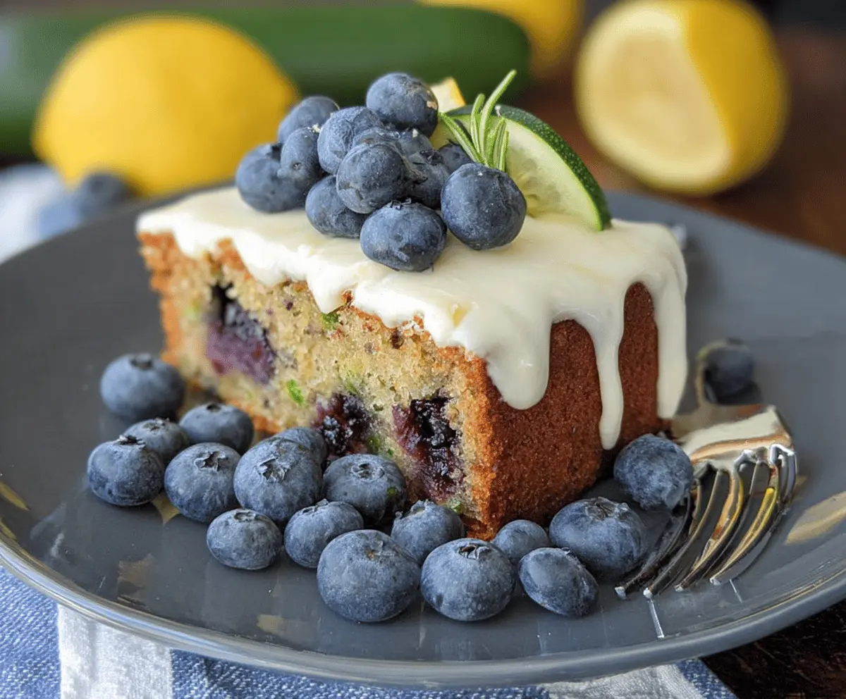 Moist Blueberry Zucchini Cake Recipe
