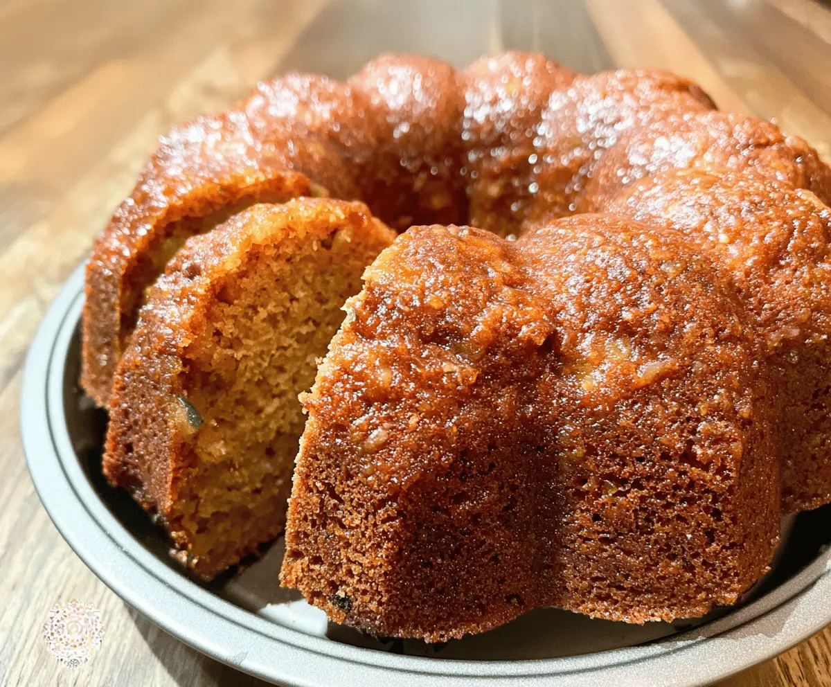 Moist Cinnamon Zucchini Bundt Bread Recipe