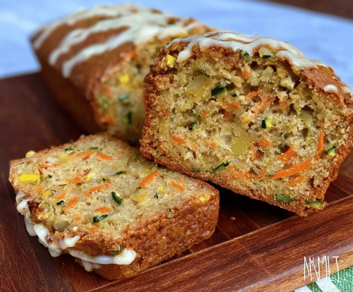 Moist Carrot Apple Zucchini Bread Recipe