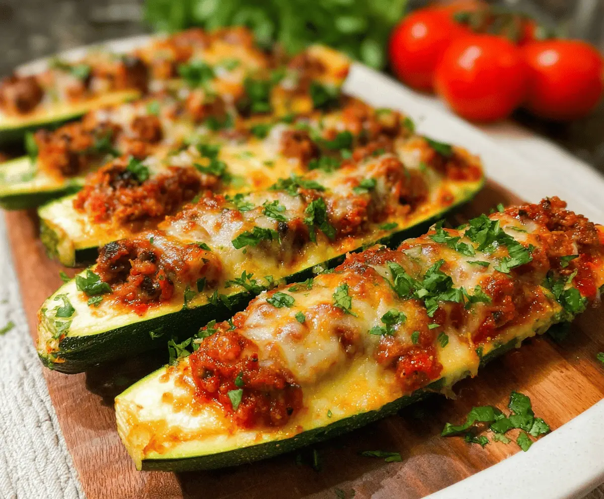 Easy Savory Stuffed Zucchini Boats Recipe